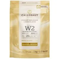 Callebaut Schokolade CALLEBAUT, Receipe No. W2 - Kuvertüre Callets, Weiße Schokolade, 1 x 1000 g