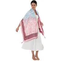 MayTree Modeschal leichter Strandschal Damen Boho 85 x180 pink, Sarong Pareo, (Stück, 1-St)