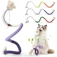 TUWENA Tier-Intelligenzspielzeug 3Stück Katzenspielzeug,Katzenbeißseil,Kauspielzeug Selbstbeschäftigung, (3-tlg) Katzenminze Spielzeug für Katzen Zahnpflege und Gegen Mundgeruch