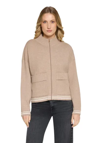 Betty & Co - Strick-Cardigan Taupe Melange - Gr. - 40