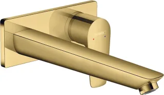 Hansgrohe 2-Loch Waschtischmischer Unterputz Talis E F-Set Polished Gold-Optik langer Auslauf, 71734 71734990