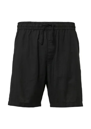 Q/S designed by - Shorts aus Leinenmix schwarz - Gr. - M