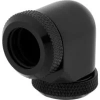 XF Hardline 90° 12mm OD Fitting Twin Pack, Verbindung schwarz, kompatibel mit 12 mm OD-Hardline Tubing
