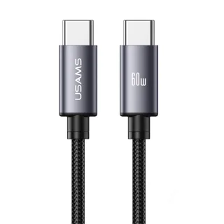 USAMS SJ769 U91 PD60W USB-C to USB-C Cable PD QC FCP Fast Charging Data Transmission Pure Copper Core Line 1M Long for i