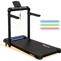 FunLife Laufband F6 klappbar mit Handlauf-Display (Einzelartikel, 1 Laufband, 1 Sicherheitsclip, 1 Bedienungsanleitung), Handlauf-Display, 1–14 km/h, 2 Steigungen, LED, Puls