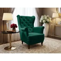 Beautysofa Ohrensessel Sessel FALCO Chesterfield Wohnzimmersessel Fernsehsessel