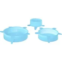 Durandal Frischhaltedeckel Durandal Silikondeckel 3er-Set klein blau