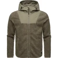 Ragwear Fleecejacke Adar Angesagte Herren Plüschjacke mit hohem Kragen