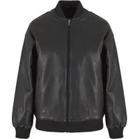 URBAN CLASSICS Lederjacke Urban Classics Ladies Synthetic Leather Bomber Jacket (1-St)