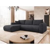 MIRJAN24 Ecksofa Eliwo, mit Schlaffunktion und Bettkasten, 252x158x80 cm, Rückenlehne in Form beweglicher Kissen