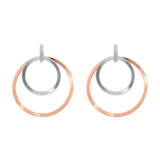 Orphelia 'Margot' Tropfenohrringe aus 925er Sterlingsilber für Damen - Silber/Rosé ZO-7387