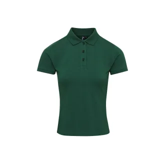 Premier Damen Polo-Shirt Coolchecker mit CoolPlus (Flaschengrün)