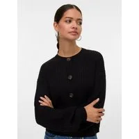 Vero Moda Strickjacke VMLEA LS O-NECK CARDIGAN NOOS Kunstfaser, loose fit