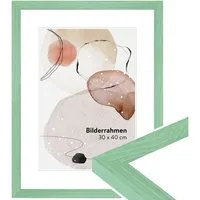 WANDStyle Bilderrahmen H300, Hellgrüner Bilderrahmen 13x18 Holz, Moderner Fotorahmen 13x18 cm Grün