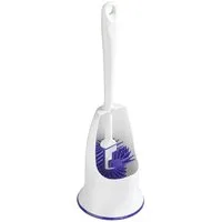 Maximex WC-Garnitur Hygiene-Set, (2-tlg), WC-Bürstenhalter, Klobürsten mit Randbürste und Anti-Haft-Wirkung