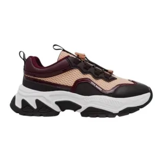 Steve Madden - "Android" Sneaker für Damen, Zum Schnüren (Braun/Weinrot)