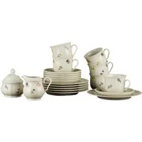 Seltmann Weiden Kaffeeservice Geschirr-Set, Service Marieluise (20-tlg), 6 Personen, Porzellan, Geschirr, Geschirr-Set, Made in Germany, 20 Teile, für 6 Personen