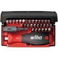Bit-Satz Collector Standard, 25mm, 32-teilig schwarz/rot, 1/4", mit Steckgriff