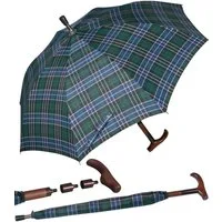 iX-brella Stockregenschirm Stützschirm mit Holzgriff - höhenverstellbar, sehr stabil, im klassischen Design
