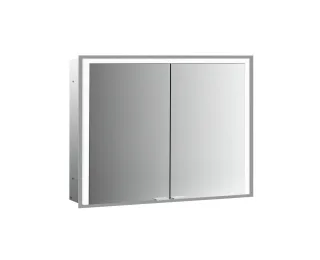 emco LED-Lichtspiegelschrank Prime 3 Unterputz, 1300 mm, 2-türig Rückwand verspiegelt, 949717206 949717206