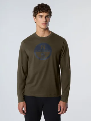 North Sails T-Shirt Langärmelig mit Maxi-Print