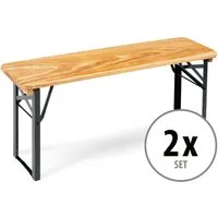 Stagecaptain Sitzbank "Hirschgarten" kurze Bierzeltbank 117 cm (2-St), Gartensitzbank, Campingbank, Gartenbank zusammenklappbar