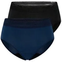 Schiesser Periodenslip Schiesser Care (2er Pack) feuchtigkeitsabsorbierend und leicht saugfähig, Single-Jersey-Qualität