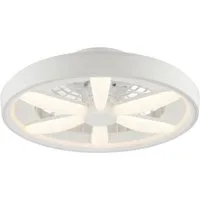 Hanseatic LED Deckenleuchte DLV2205, CCT - über Fernbedienung, Dimmfunktion, Ventilatorfunktion, LED fest integriert, RGB, warmweiß - kaltweiß, LED Ventilator, Ø 48 cm, 6400 lm, dimmbar, Fernbedienung