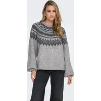 ONLY Strickpullover ONLREYKJA LS O-NECK KNT mit Wolle und Stretchanteil