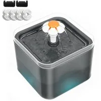 TUWENA Trinkbrunnen Katzentrinkbrunnen mit Leiser Pumpe, Katzen Trinkbrunnen mit LED, Katzenbrunnen mit 4 Aktivkohlefilter+2 Foam Filters