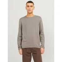 Jack & Jones Rundhalspullover JJELEO KNIT CREW NECK NOOS Baumwolle, regular fit
