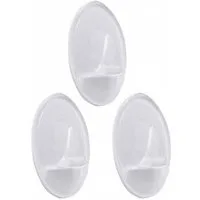 axentia Klebehaken Klebehaken, 3 Stück, transparent 127229, (1-St)