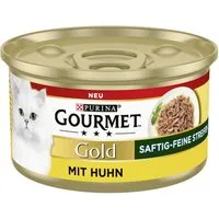 Gourmet Gold Saftig-feine Streifen Huhn 85 g, für: Katze