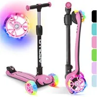 Apollo Dreiradscooter LED Kinderscooter Kids pro 4, Kinderroller mit LED Wheels, höhenverstellbar Für Kinder ab 3 Jahren