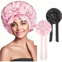 inschimmer Duschhaube 2er Schlafmütze Haarhaube Bonnet für Damen Schlafhaube zum Schlafen