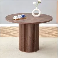 JUFU Esstisch aus MDF, rund ca. 100 cm Ø, Wohnzimmertisch, Couchtisch, Küchentisch (1-St), Modernes Holz-Design für Esszimmer & Küche