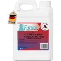 FUTUM Insektenspray Kakerlaken Spray Schaben Spray Küchenschaben Abwehr, 2 l, biozidfreie Formel, auf Wasserbasis, geruchsarm, brennt / ätzt nicht