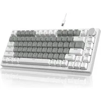 AJAZZ AK820 Mechanische Tastatur mit Knopf,75% ANSI-Layout Gaming-Tastatur (81 keys, improved seal assembly, hot-swap)