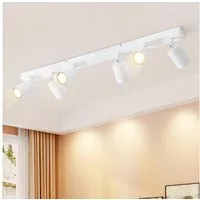 ZMH LED Deckenstrahler Retro Deckenleuchte Weiß/Schwarz -GU10 350°Schwenkbar Schlafzimmer, Einfache Installation, ohne Leuchtmittel, Modern Flurlampe Industrial Wandstrahler für Wohnzimmer