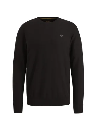 PME Legend - R-neck cotton knit black - Gr. - XXL