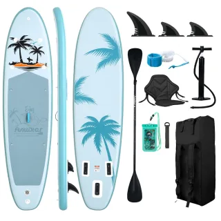 [EU Direct] FunWater 335*84*15CM Load 165KG+ Inflatable Stand Up Paddle Board with Seat Unisex Surfboard For Solo Advent