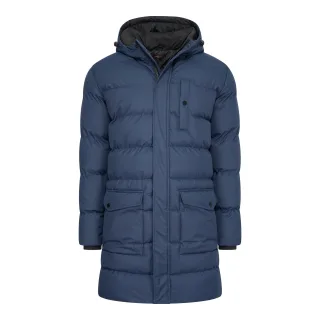 Hooded Winter Jacket Navy von Cappuccino Italia in der farbe Blau.