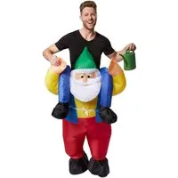 dressforfun Kostüm Selbstaufblasbares Aufsitzkostüm Zwerg, Perfekte Verkleidung für Partys & Junggesellenabschiede