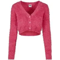 URBAN CLASSICS Cardigan Urban Classics Damen Ladies Cropped Feather Cardigan (1-tlg)