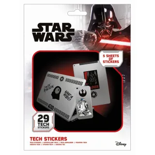 Star Wars - Aufkleber "Force" 29er-Pack - Papier (Schwarz/Weiß)
