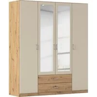 rauch Kleiderschrank Schrank Garderobe Ankleide GAMMA Breiten 91/136/181/226/271/315/360 cm (in 3 Ausstattungen BASIC/CLASSIC/PREMIUM (inkl. SOFT-CLOSE-Funktion) verschiedene Griff-Varianten, mit Spiegel TOPSELLER MADE IN GERMANY