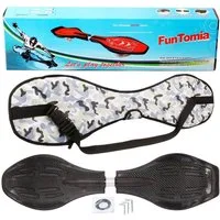 FunTomia Waveboard Waveboard mit Mach1 ABEC-9 Kugellager, LED Rollen & Tragetasche