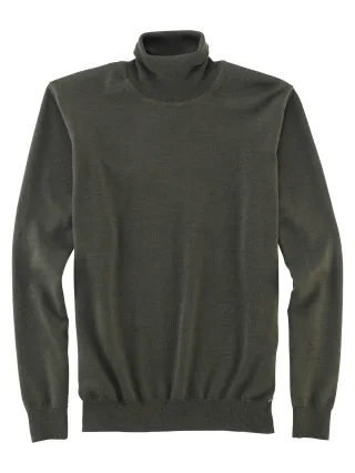 OLYMP - OLYMP Casual Strick oliv - Gr. - 3XL