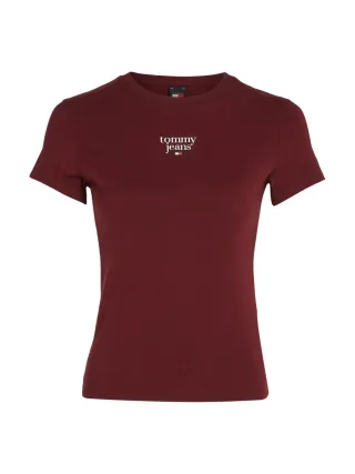 Tommy Jeans - Slim Fit T-Shirt braun/rot - Gr. - S