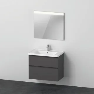 Duravit D-Neo Möbelwaschtisch mit Waschtischunterbau und Spiegel 800x480x2000 mm - DE011304949 DE011304949